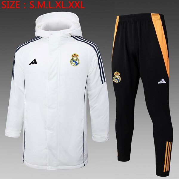 Abrigo Real Madrid Conjunto Completo 2024-2025 Blanco 2